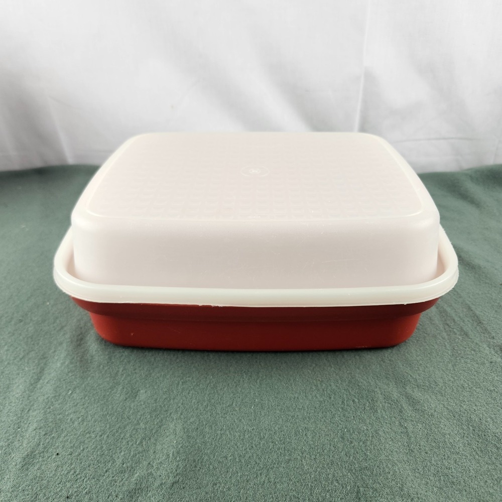Tupperware Season 'N Serve Meat Keeper‎ Marinade Container w/Lid Paprika 1294-4